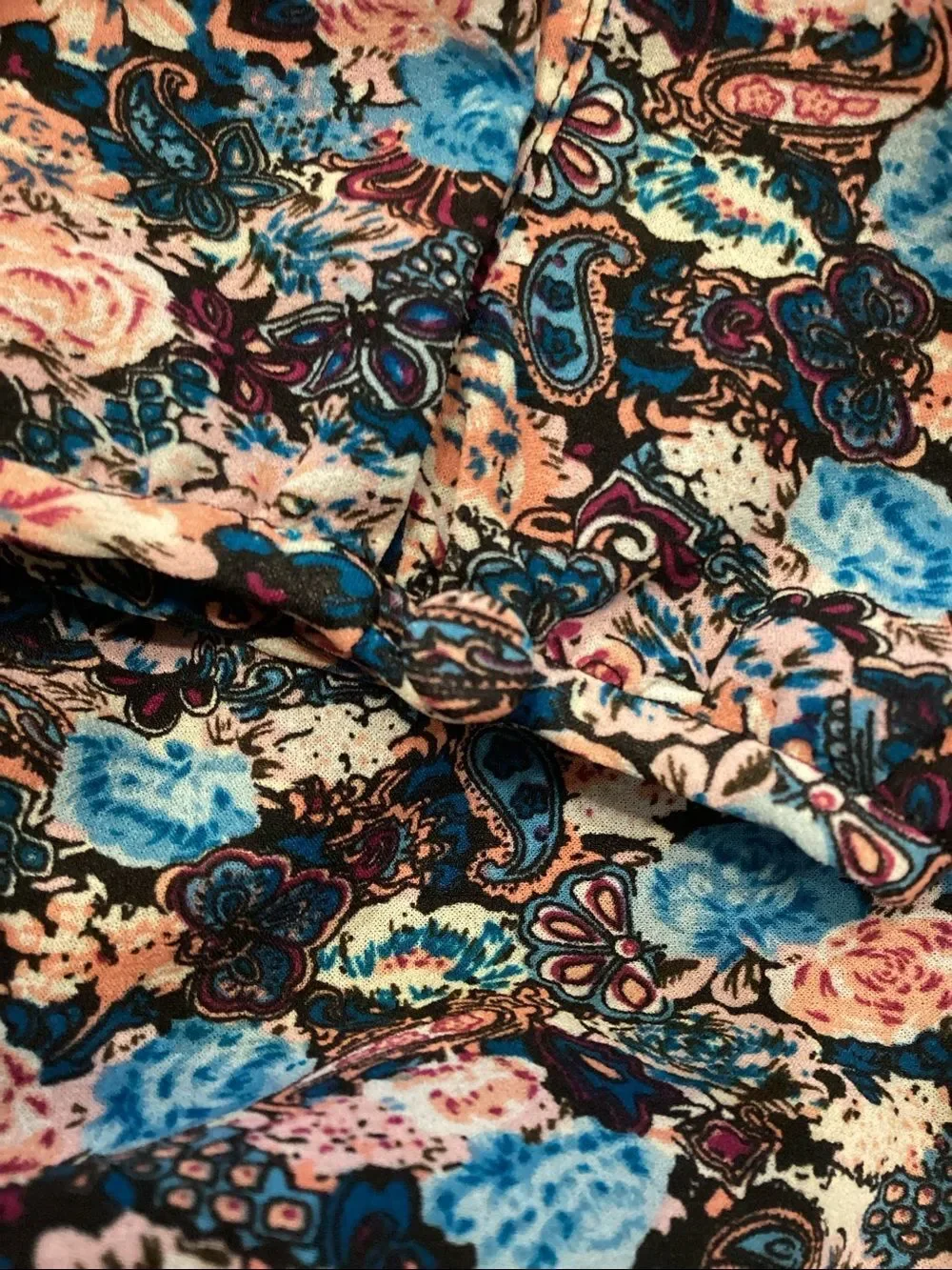 J. Crew Paisley Floral Ruffle Hem Dress sz 10 H3175